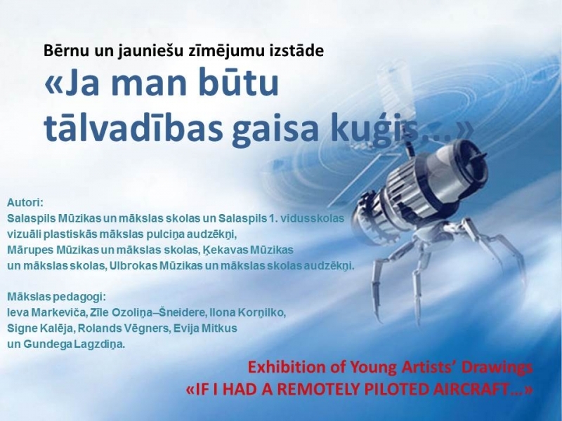 Bērnu zīmēts bezpilota gaisa kuģis