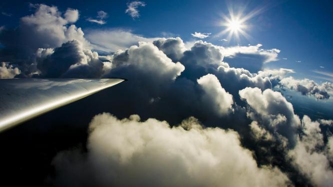 Plane in the sky