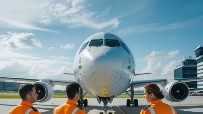 Ilustratīvs foto - pārbaude lidlaukā.