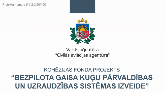 CAA Kohēzijas fonda īstenotā projekta logo