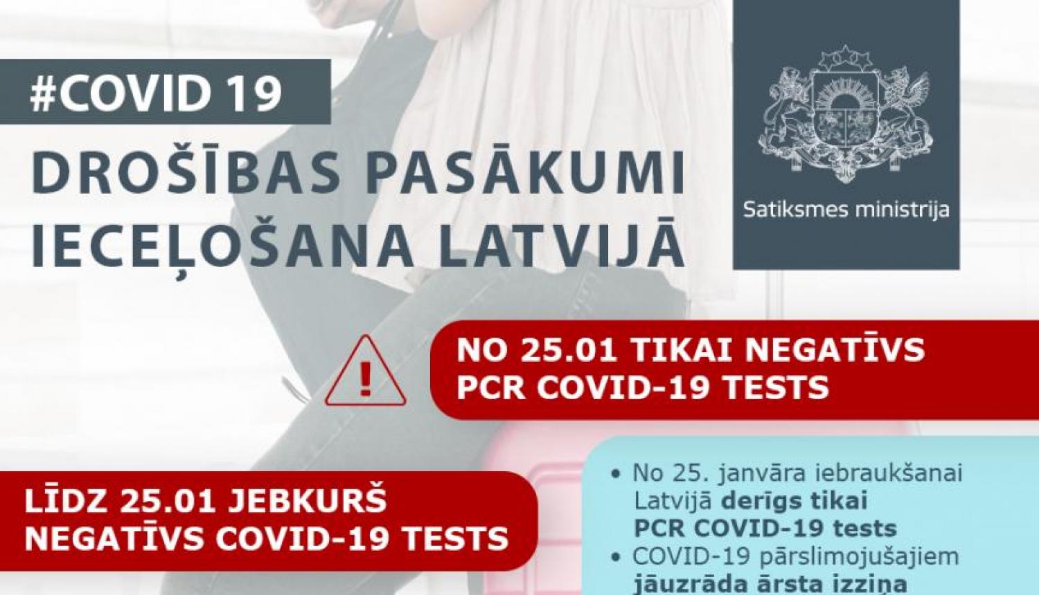 Jaunie ierobežojumi ceļošanai ar PCR testu